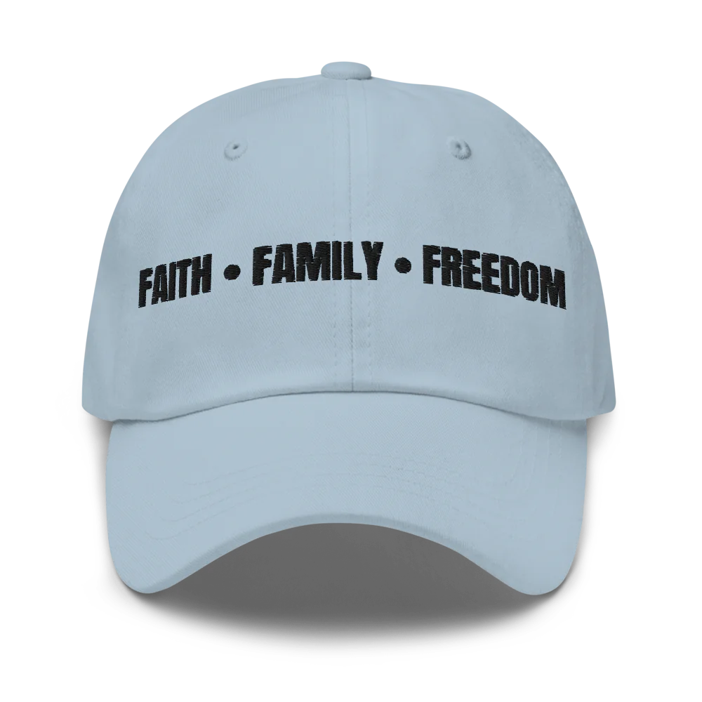 Faith.Family.Freedom Cap (Black Lettering)