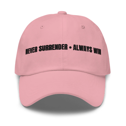 Never Surrender, Always Win Cap (Black Lettering)