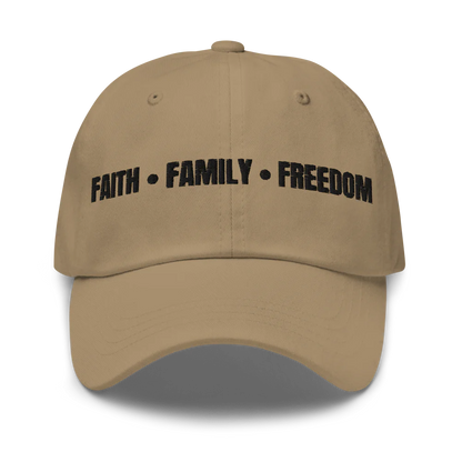 Faith.Family.Freedom Cap (Black Lettering)