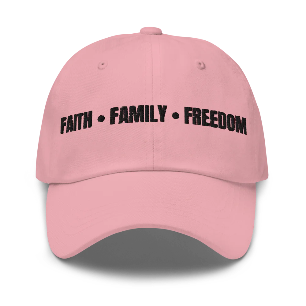 Faith.Family.Freedom Cap (Black Lettering)